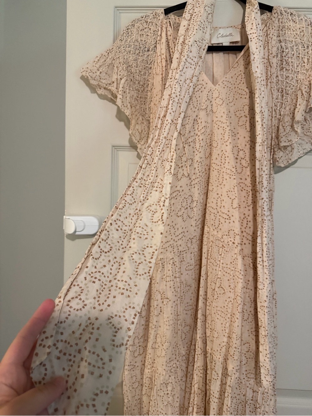 Cleobella Flutter Sleeve V-Neck Midi Dress - Picture 3 of 4